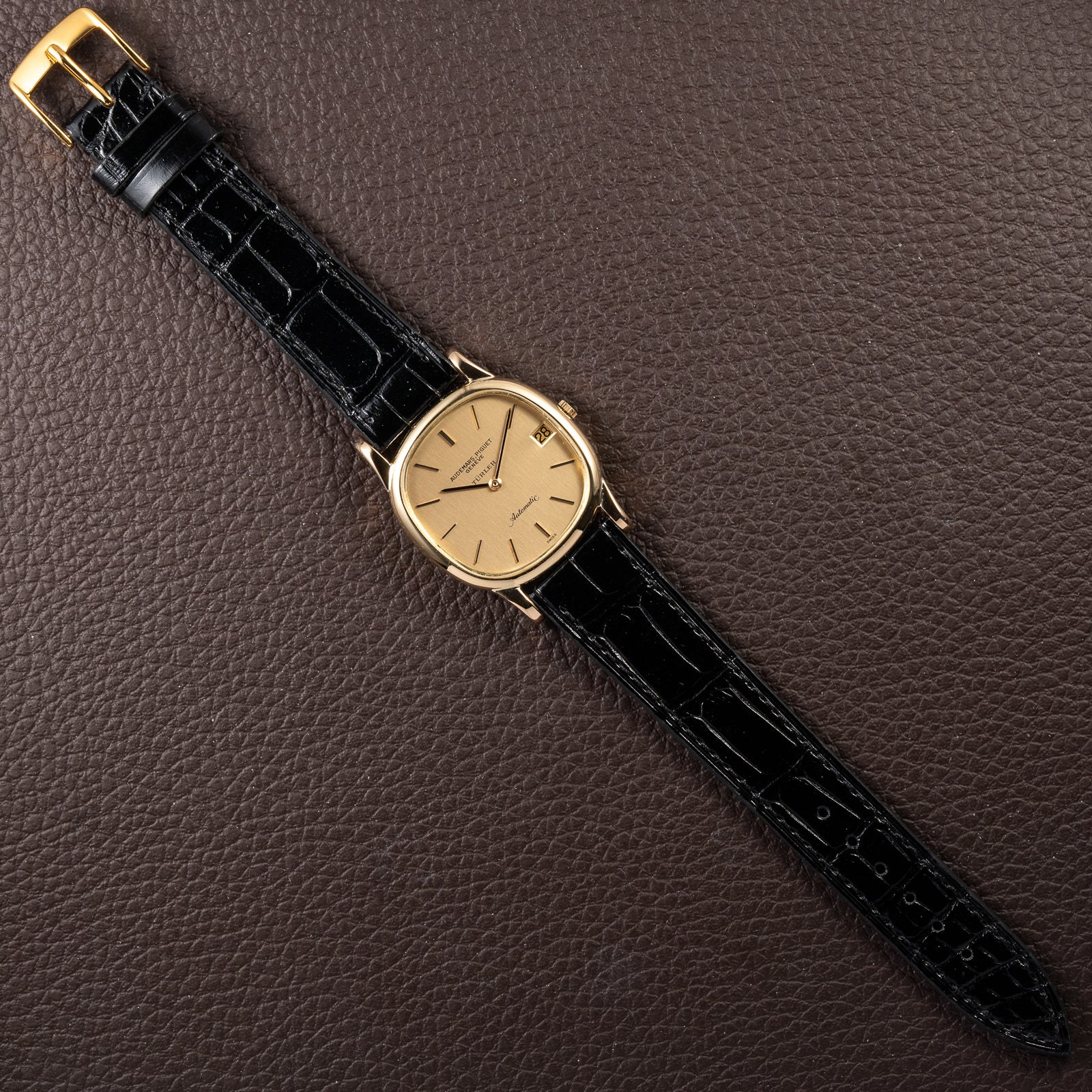 Audemars Piguet “Türler” Automatic 18k Yellow Gold Display Open Caseback from 1960s