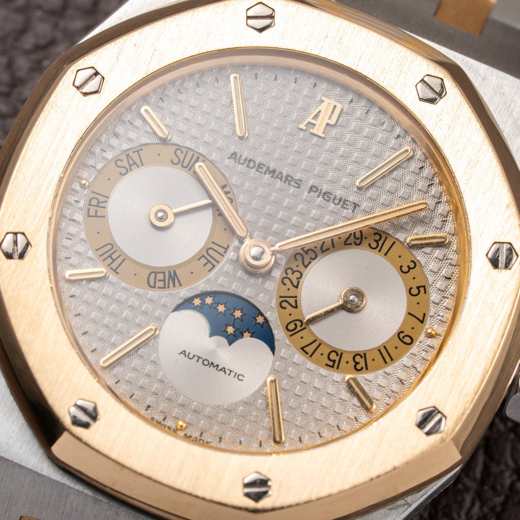 Audemars Piguet Royal Oak Day Date Moonphase Gold Steel Ref 25594SA from 1990s