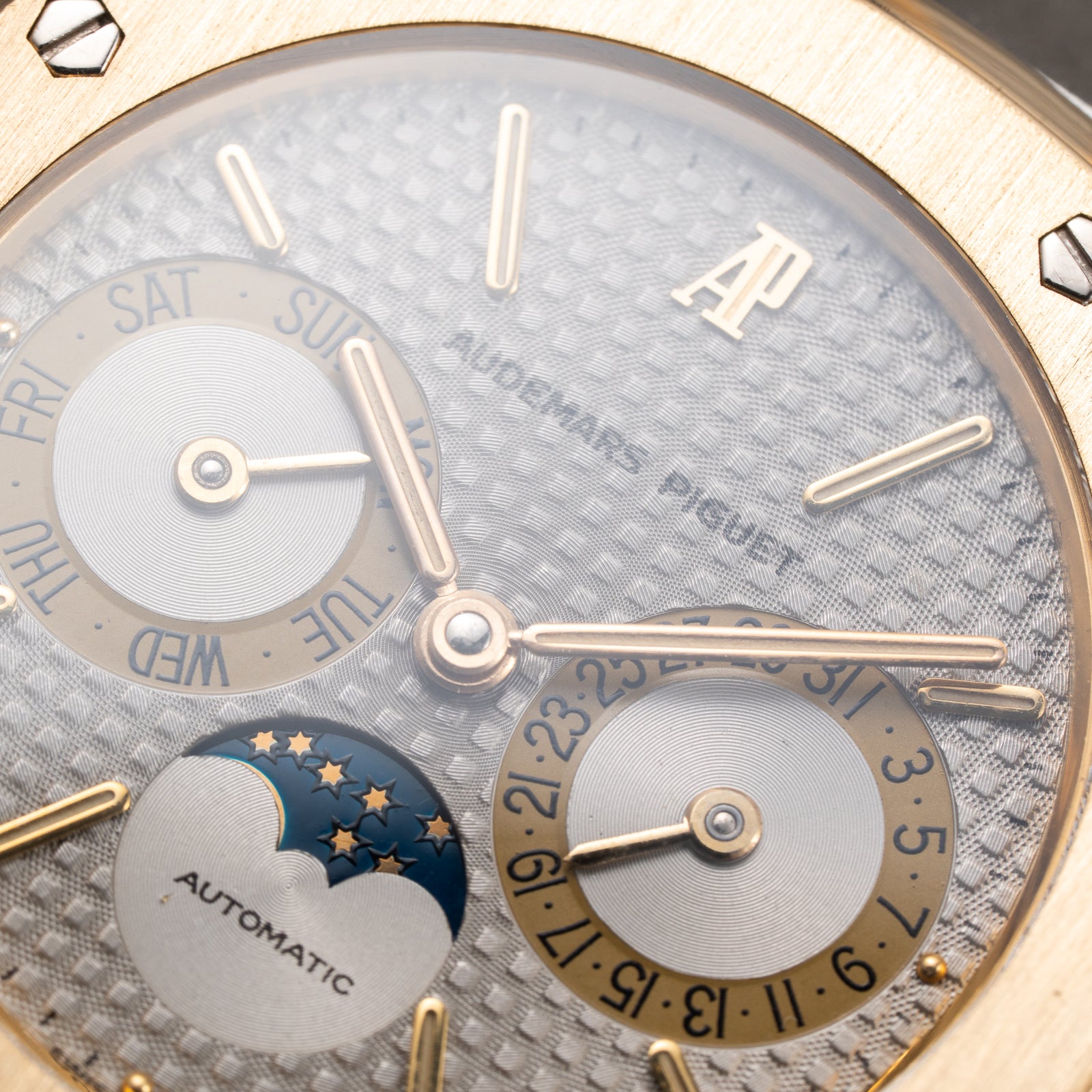 Audemars Piguet Royal Oak Day Date Moonphase Gold Steel Ref 25594SA from 1990s