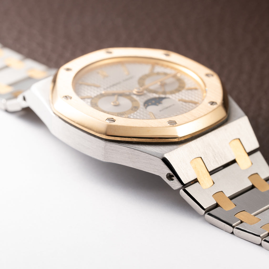 Audemars Piguet Royal Oak Day Date Moonphase Gold Steel Ref 25594SA from 1990s