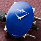 Baume & Mercier Baignoire Blue Ellipse 'night sky' 18k White Gold Ref 37055