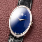 Baume & Mercier Baignoire Blue Ellipse 'night sky' 18k White Gold Ref 37055