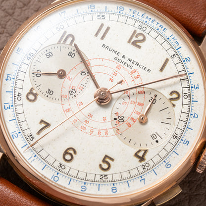 Baume & Mercier Genève Chronograph 18K Rosé Gold Oversize Ref. 3916