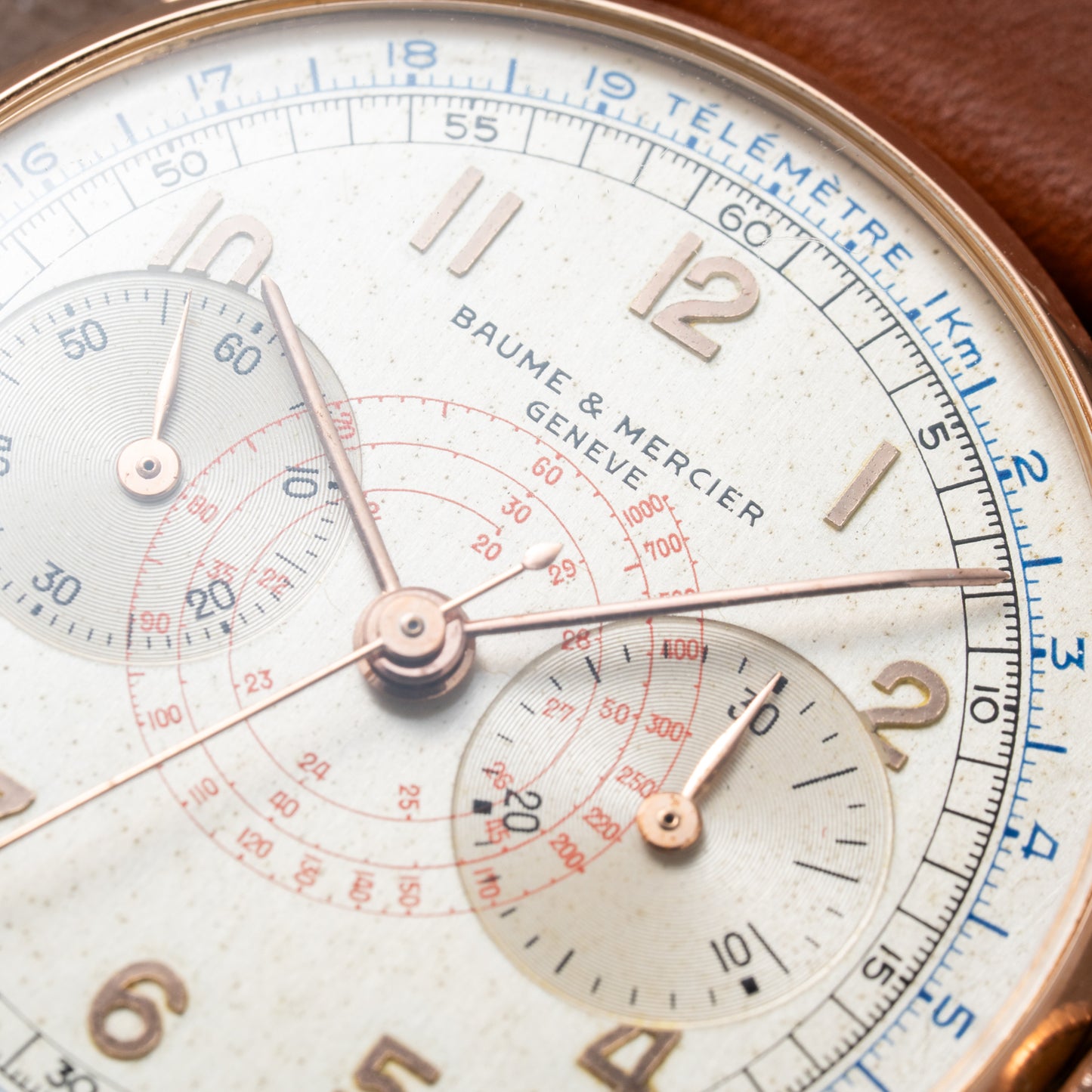 Baume & Mercier Genève Chronograph 18K Rosé Gold Oversize Ref. 3916