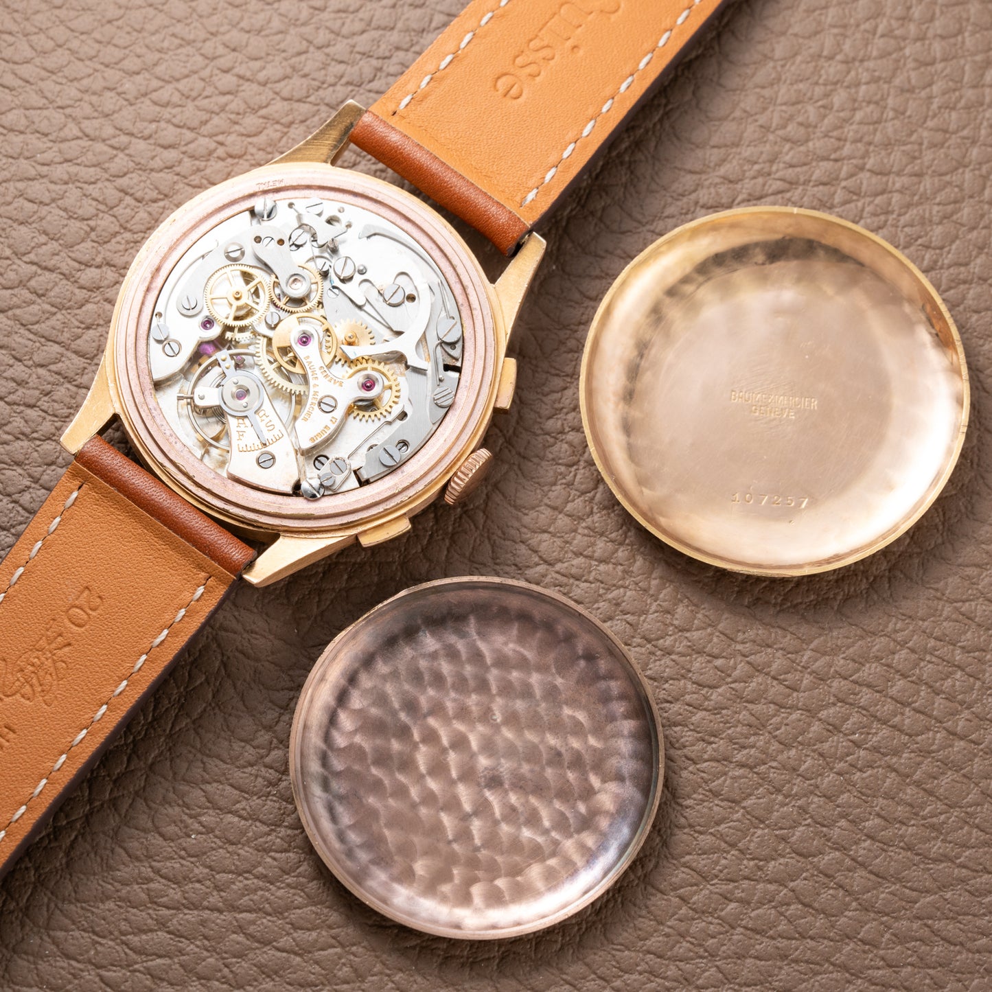 Baume & Mercier Genève Chronograph 18K Rosé Gold Oversize Ref. 3916