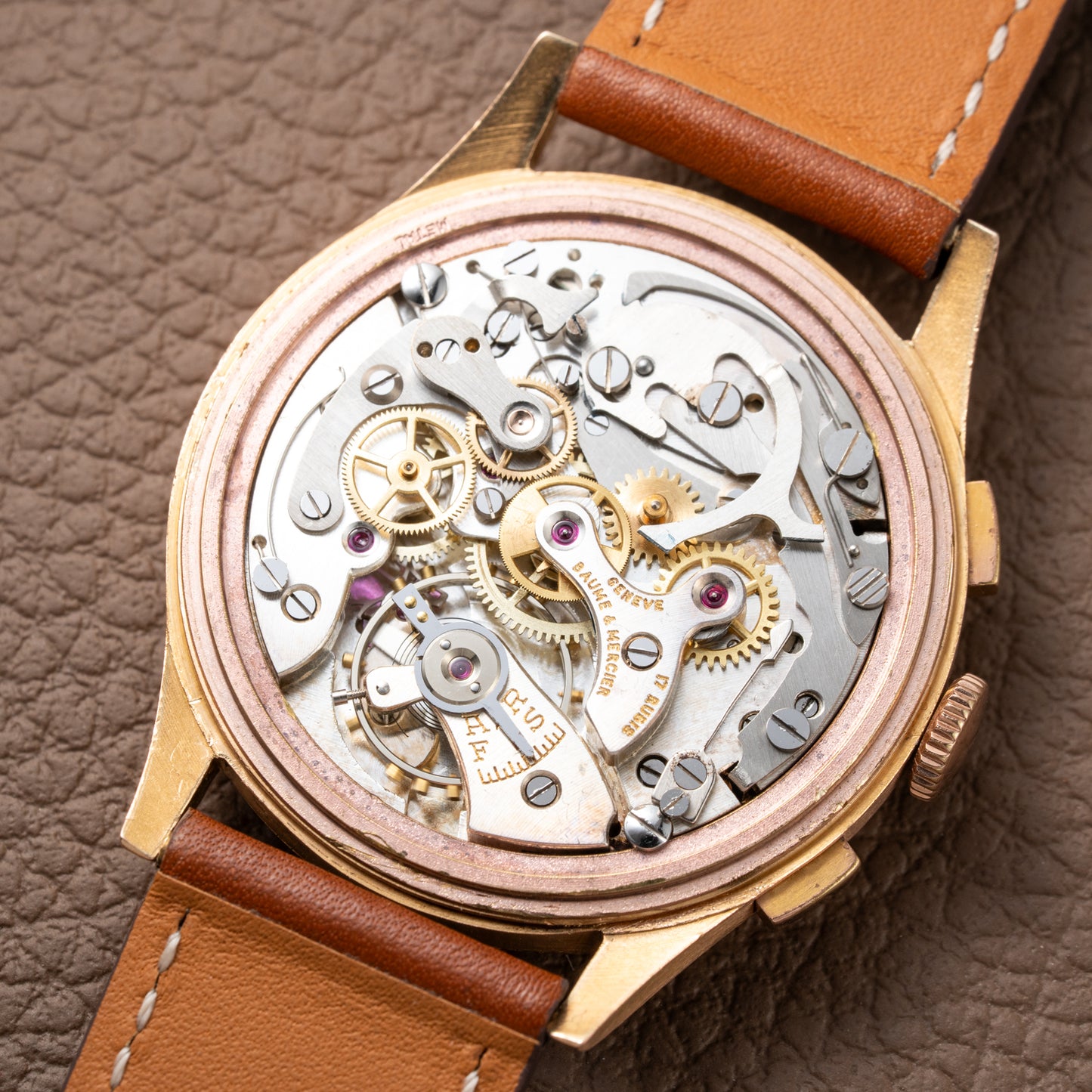 Baume & Mercier Genève Chronograph 18K Rosé Gold Oversize Ref. 3916