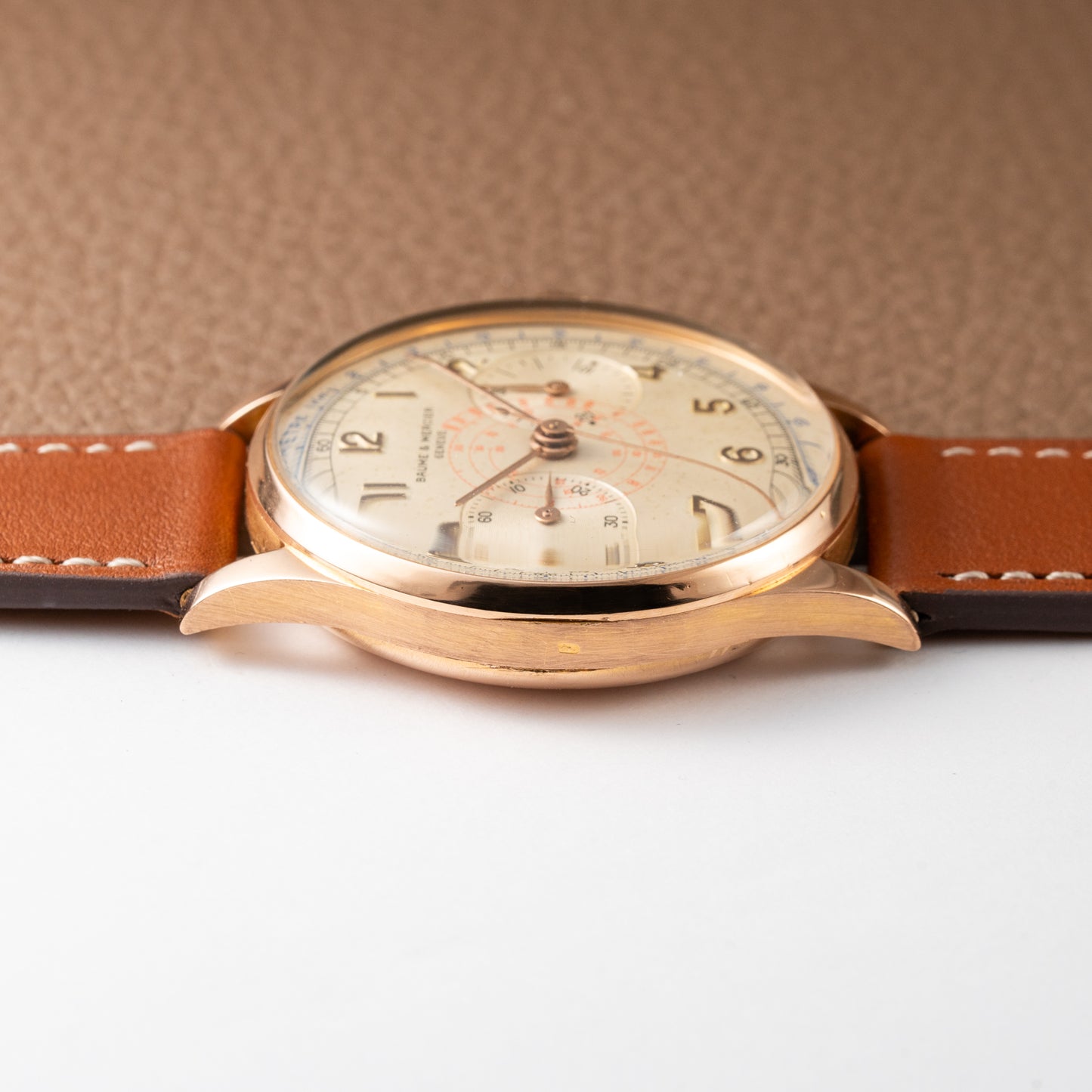 Baume & Mercier Genève Chronograph 18K Rosé Gold Oversize Ref. 3916