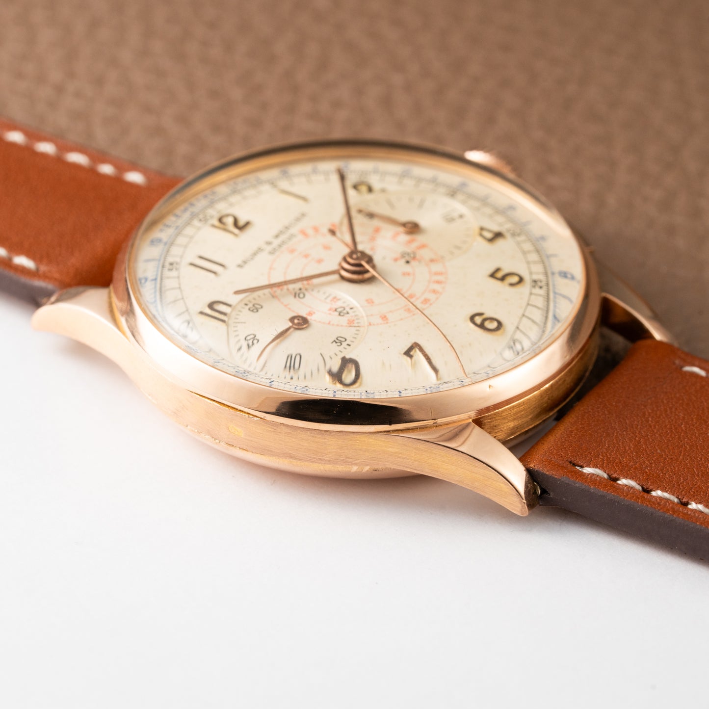 Baume & Mercier Genève Chronograph 18K Rosé Gold Oversize Ref. 3916