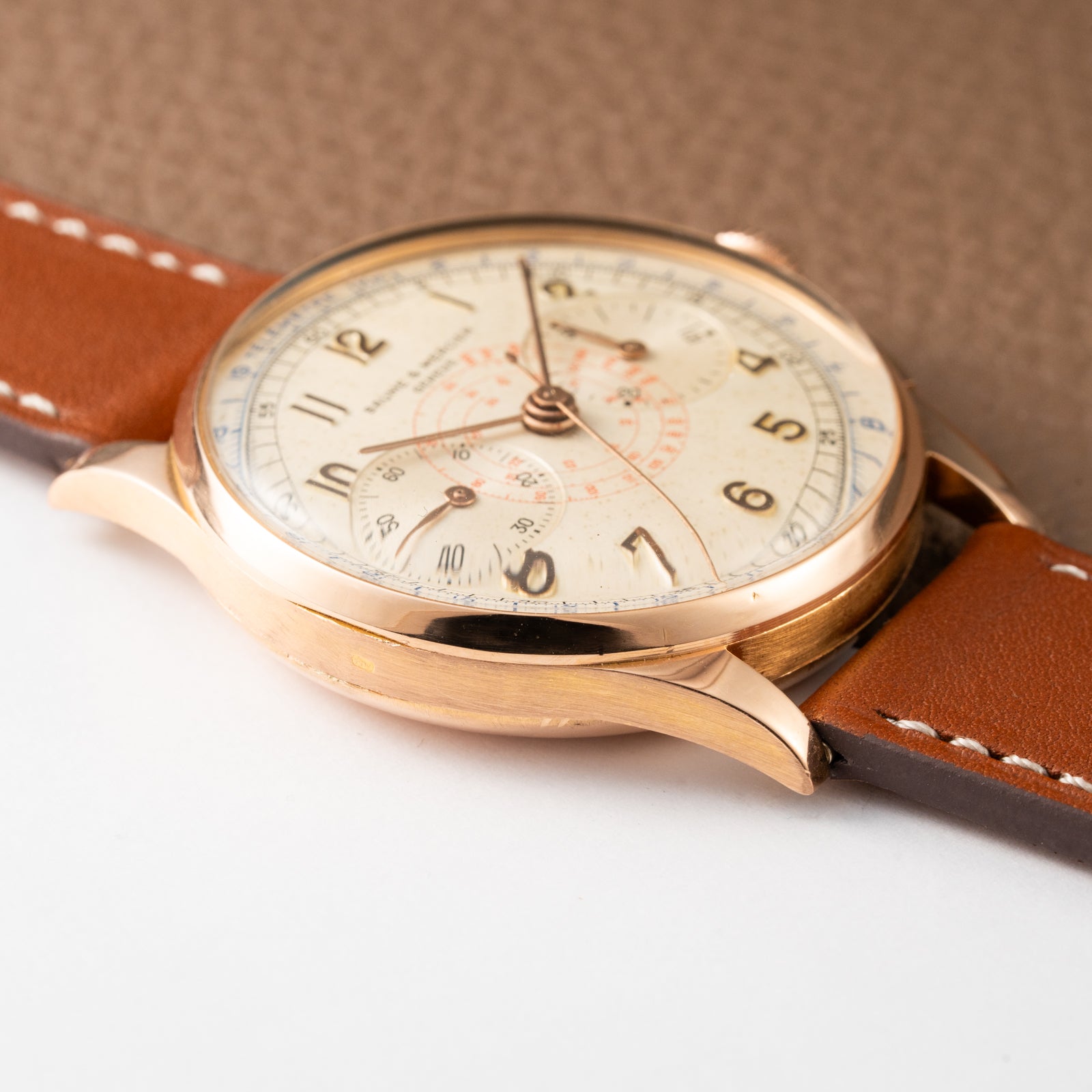 Baume & Mercier Genève Chronograph 18K Rosé Gold Oversize Ref. 3916