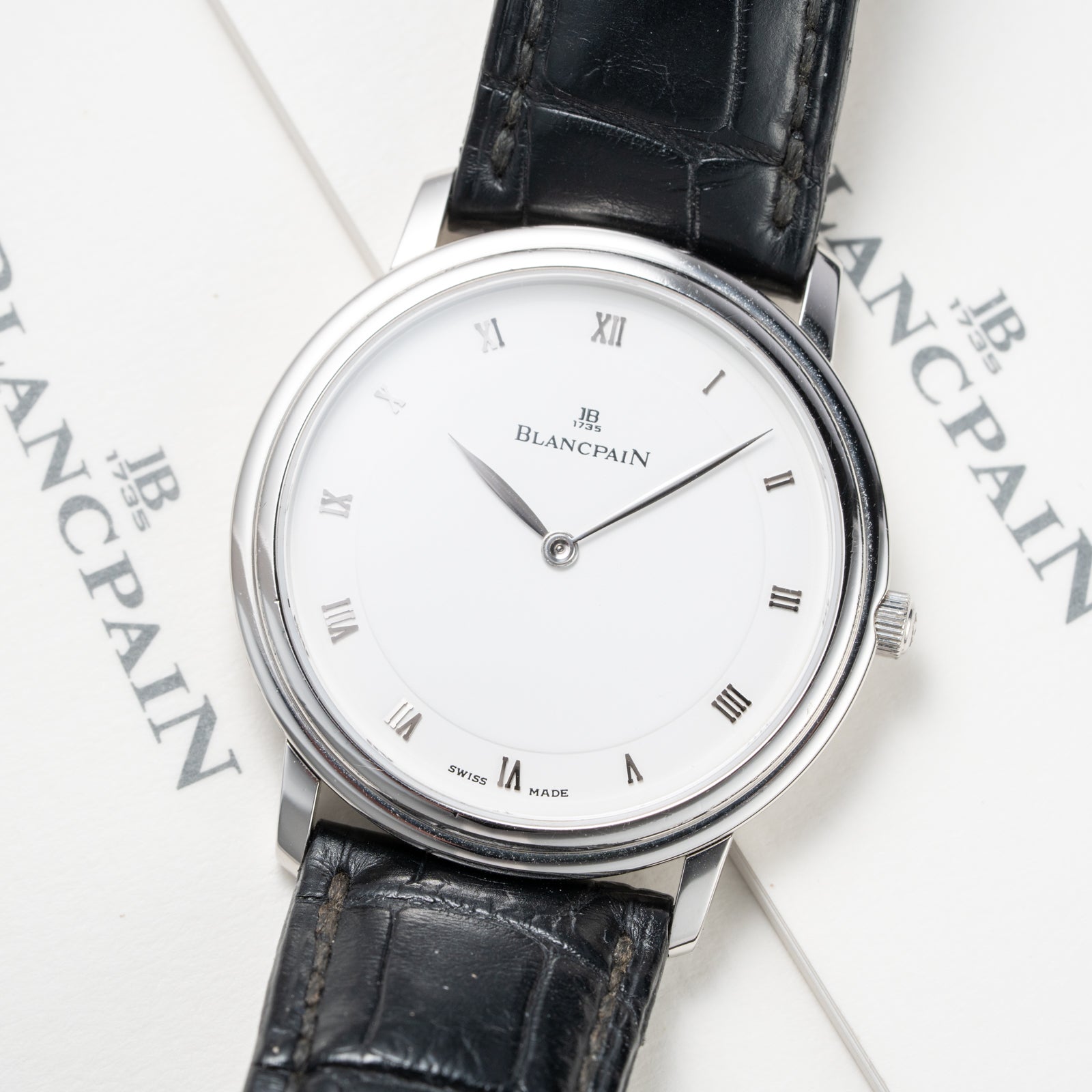Blancpain Villeret Ultra-Slim Platinum 950 Full Set Ref 0021-3427-55 Circa 1990s