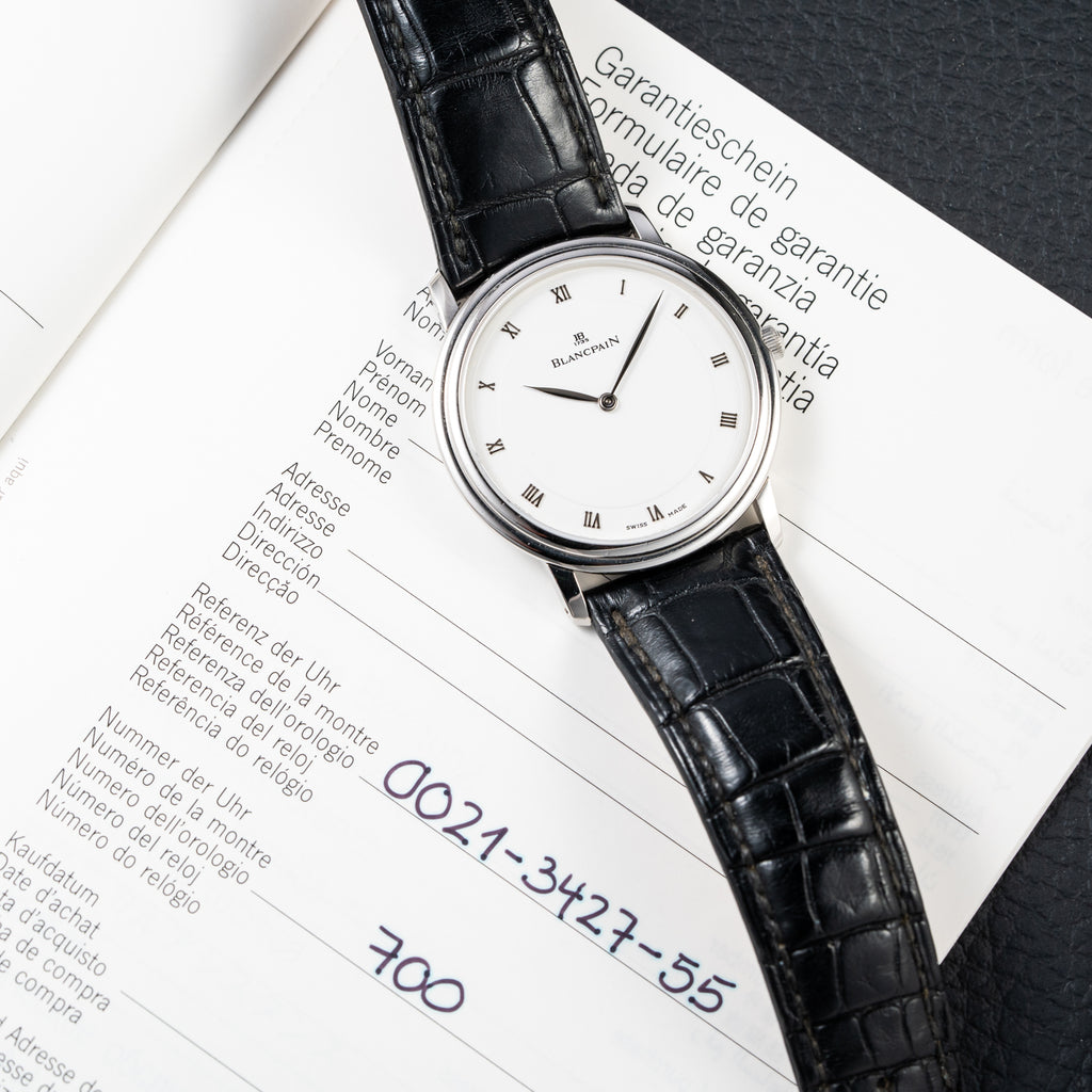 Blancpain Villeret Ultra-Slim Platinum 950 Full Set Ref 0021-3427-55 Circa 1990s