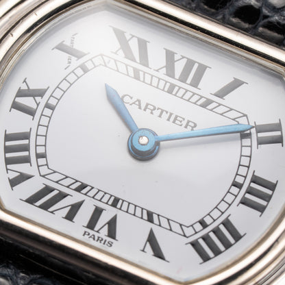 Cartier Ellipse Horizontal 'Paris' 18k White Gold PM Ref. 67081 from 1970s