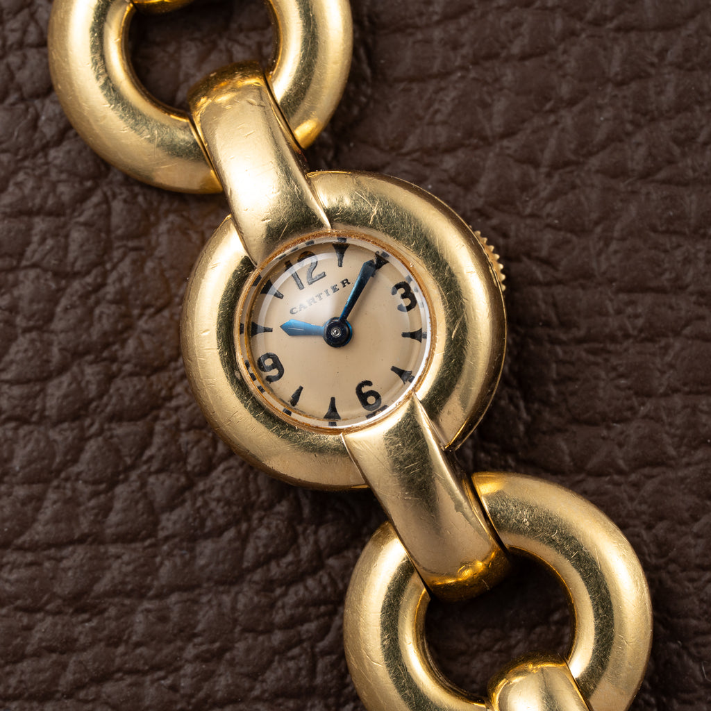 Cartier Backwinder Duoplan Cocktail watch 18K Yellow Gold from 1950s