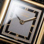 Cartier Tank Must de Vermeil Art Deco Black Roman Dial PM Reference 3 66001