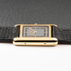 Cartier Tank Must de Vermeil Art Deco Black Roman Dial PM Reference 3 66001