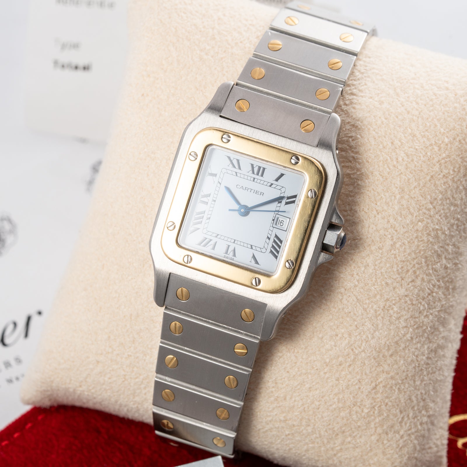 Cartier Santos Carrée Automatic Ref. 2961  Full Collector Set (1979 Papers, 2025 Cartier Service)