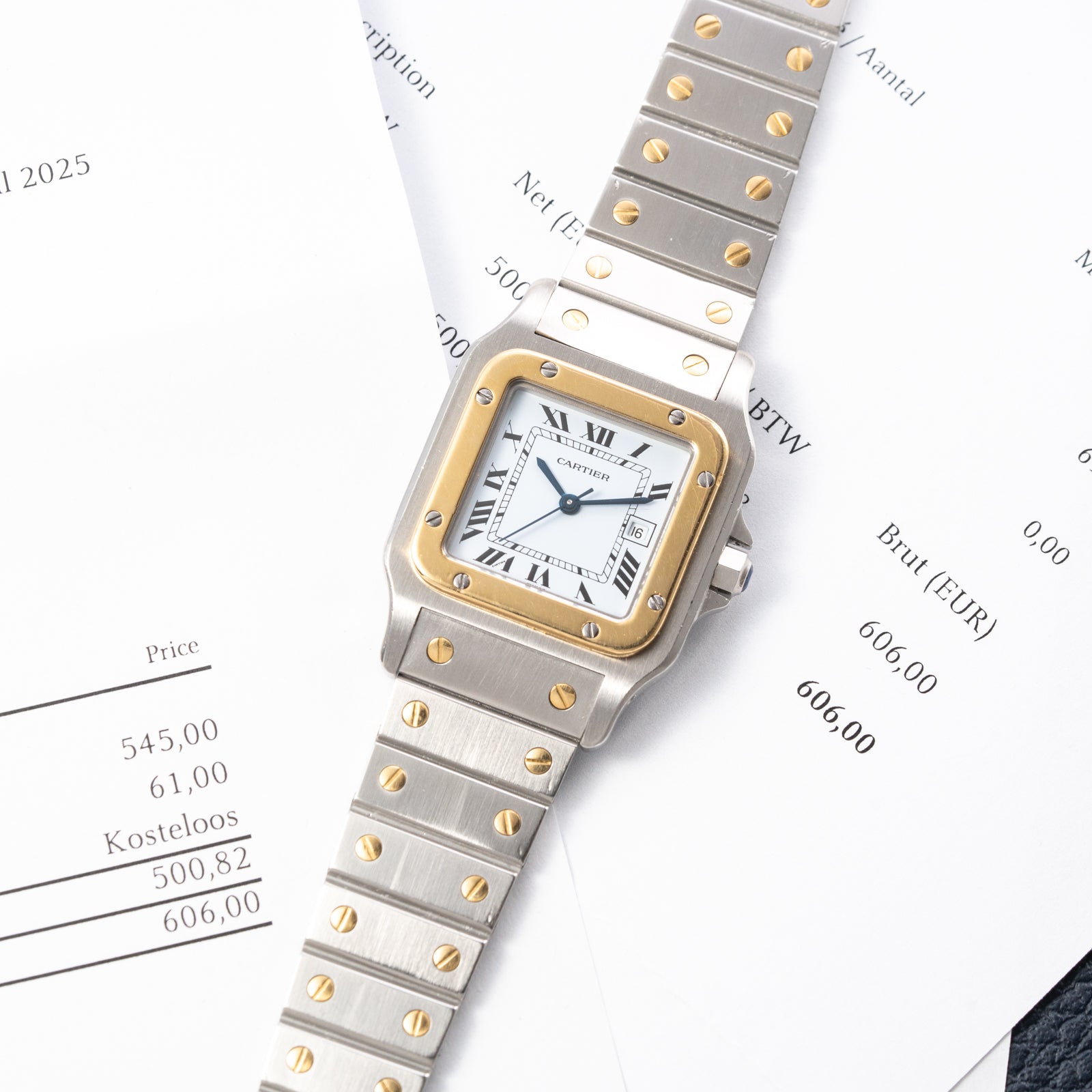 Cartier Santos Carrée Automatic Ref. 2961  Full Collector Set (1979 Papers, 2025 Cartier Service)