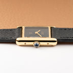Cartier Tank Must de Vermeil Black 'onyx' Dial PM 1980s