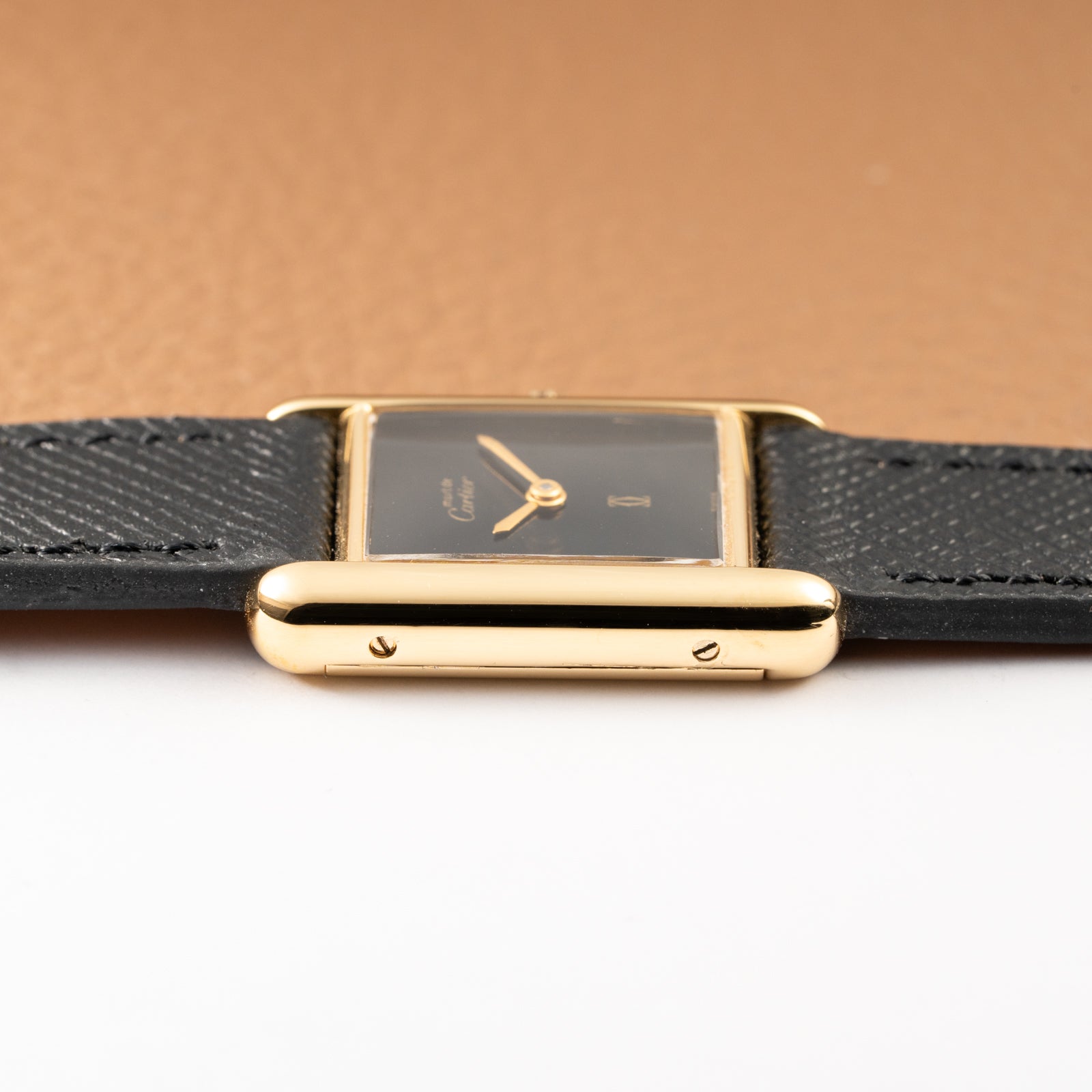 Cartier Tank Must de Vermeil Black 'onyx' Dial PM 1980s