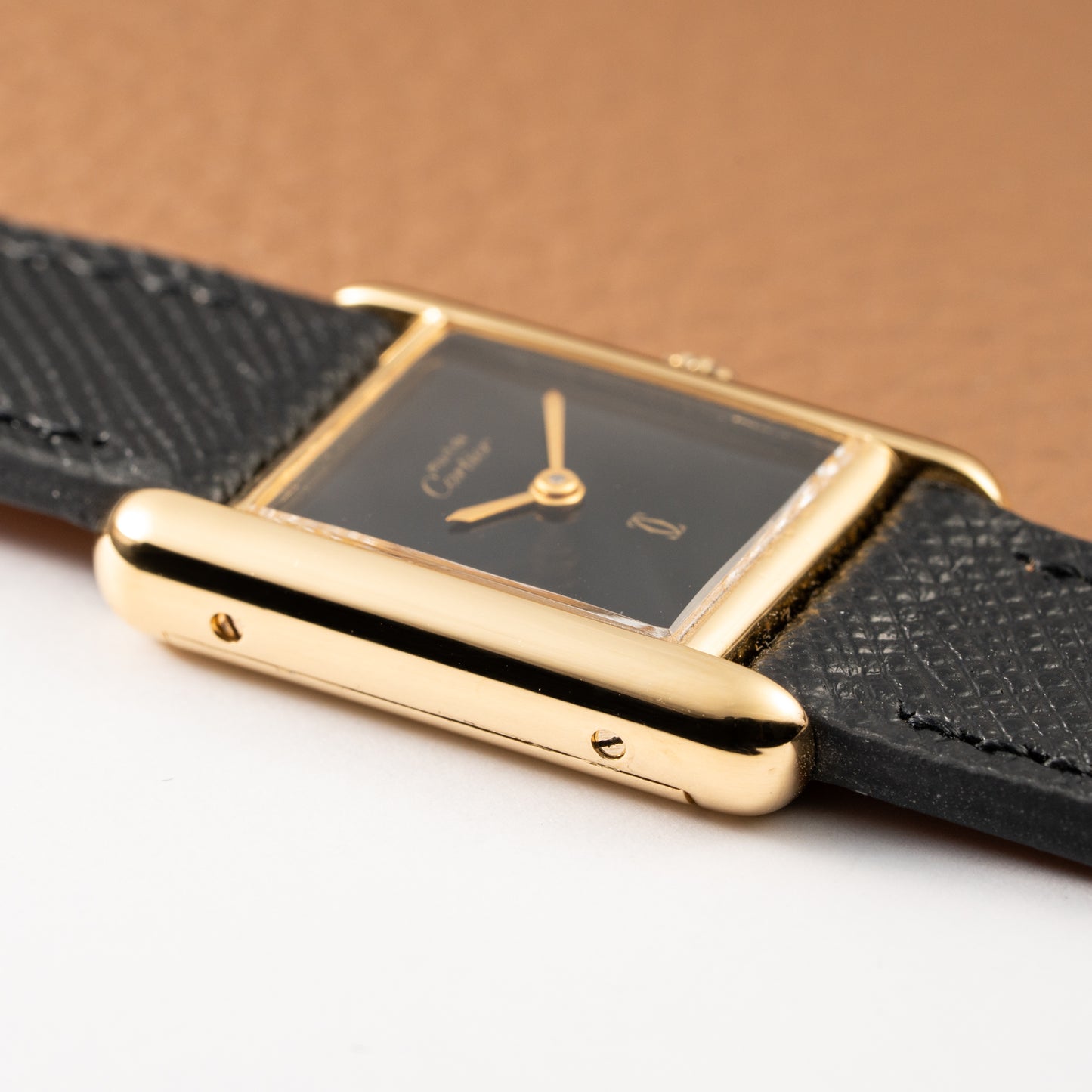 Cartier Tank Must de Vermeil Black 'onyx' Dial PM 1980s