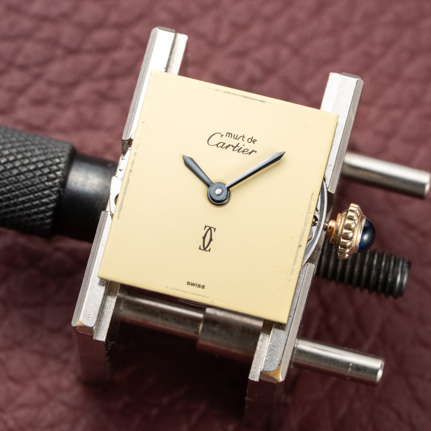 Cartier Tank Must de Lemon Dial Vermeil Full Set from 1979