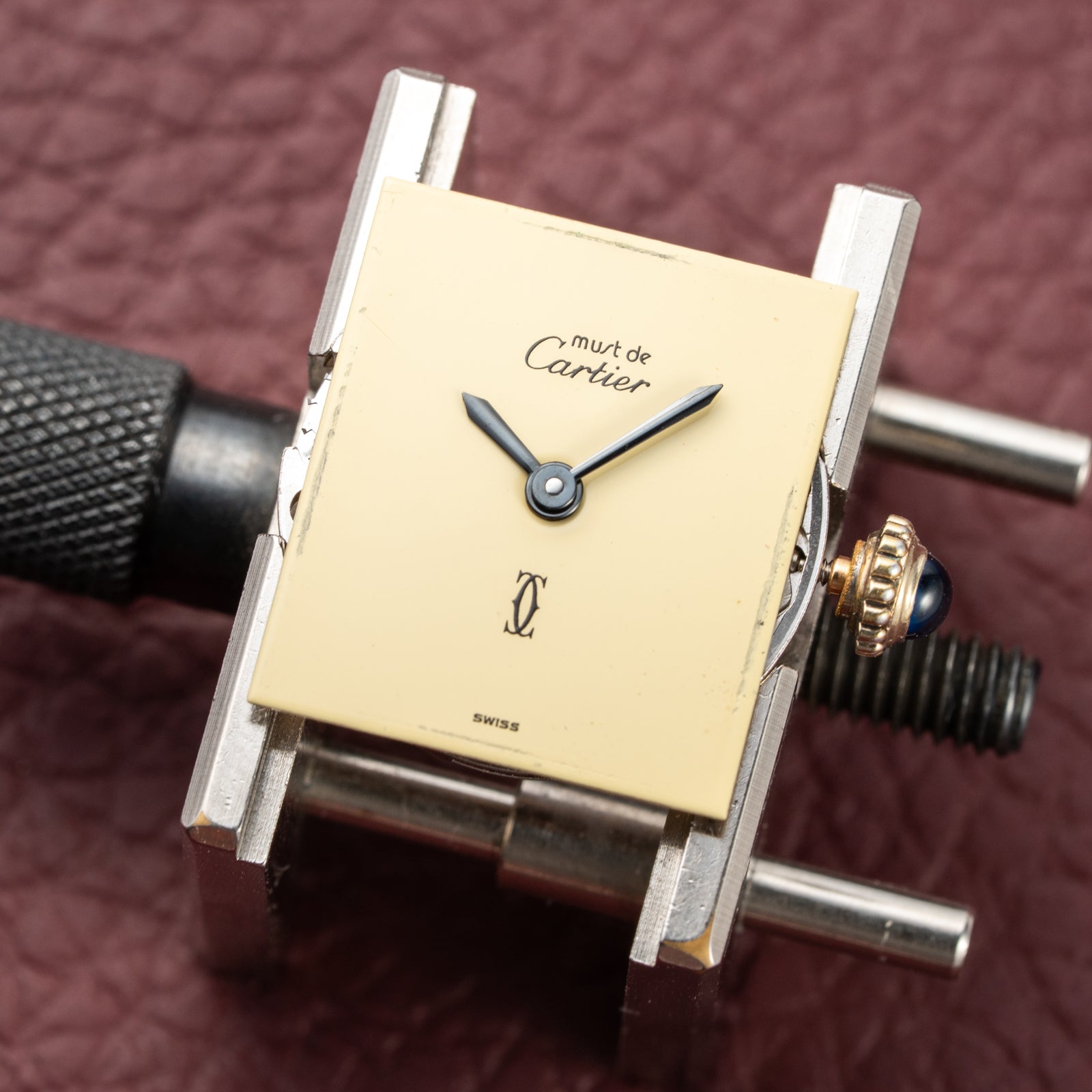 Cartier Tank Must de Lemon Dial Vermeil Full Set from 1979