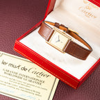 Cartier Tank Must de Lemon Dial Vermeil Full Set from 1979