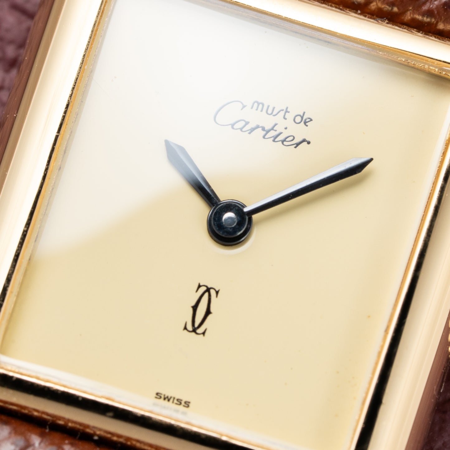 Cartier Tank Must de Lemon Dial Vermeil Full Set from 1979