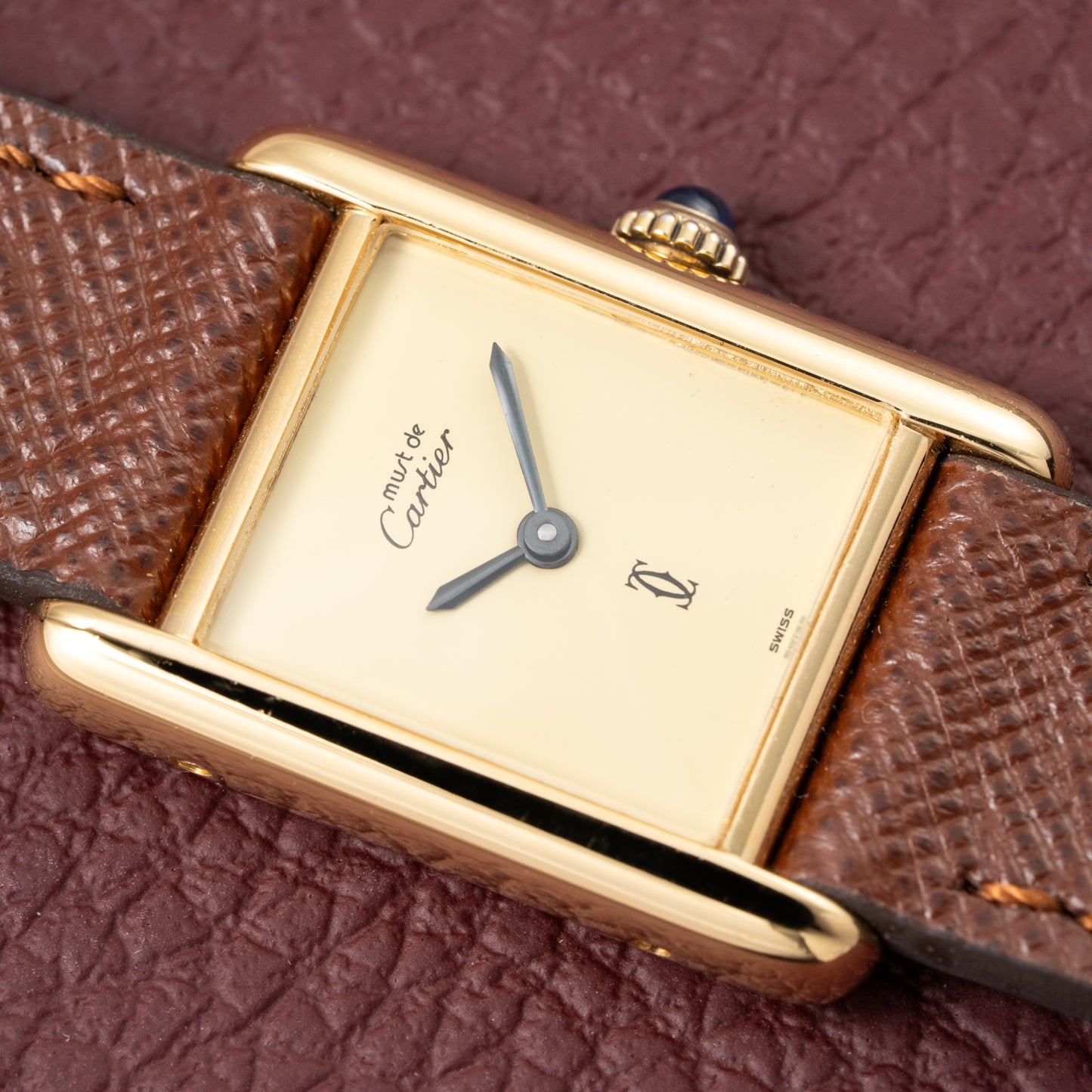 Cartier Tank Must de Lemon Dial Vermeil Full Set from 1979