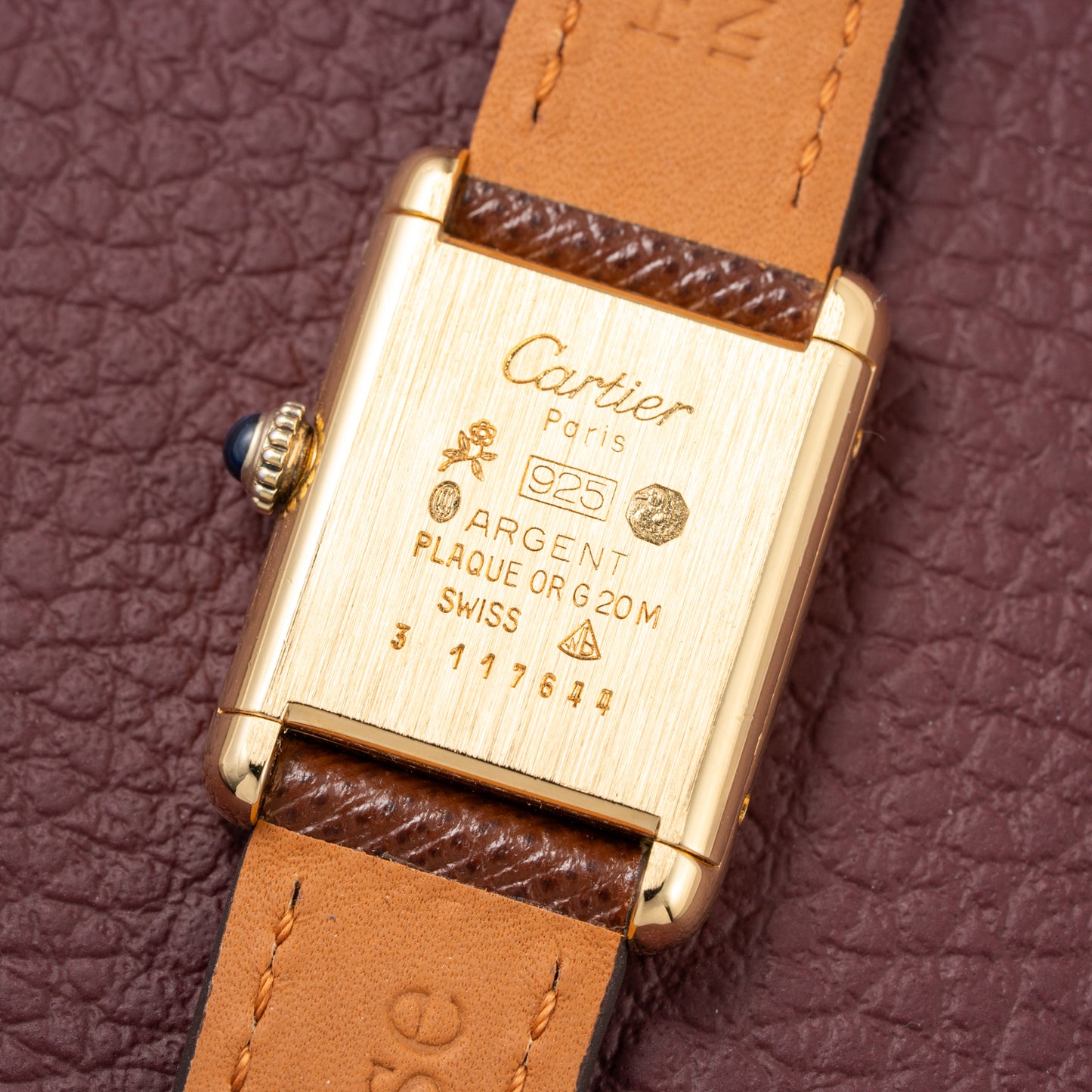 Cartier Tank Must de Lemon Dial Vermeil Full Set from 1979