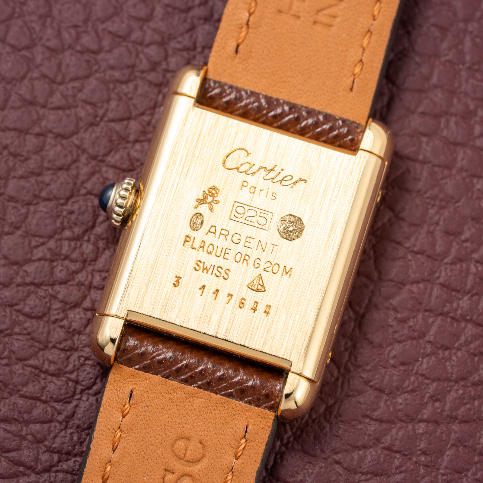 Cartier Tank Must de Lemon Dial Vermeil Full Set from 1979