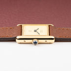 Cartier Tank Must de Lemon Dial Vermeil Full Set from 1979