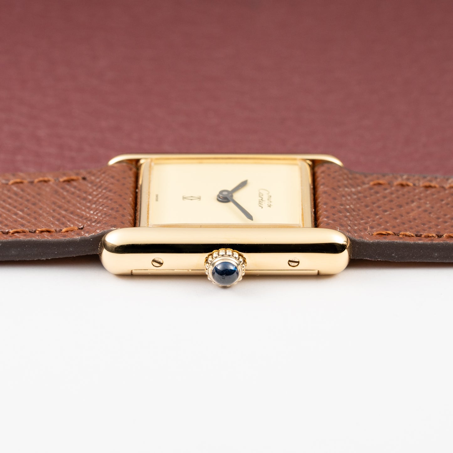 Cartier Tank Must de Lemon Dial Vermeil Full Set from 1979
