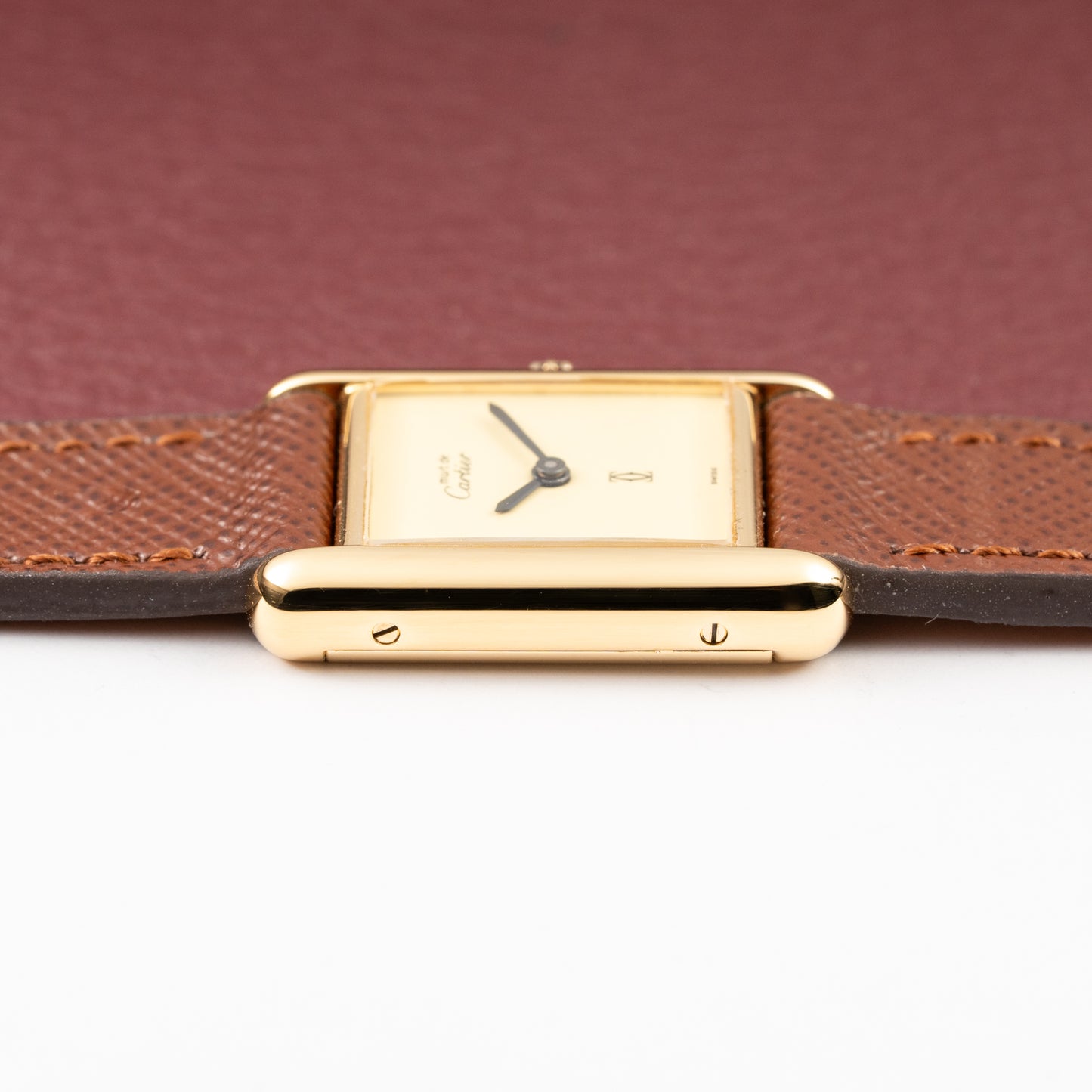 Cartier Tank Must de Lemon Dial Vermeil Full Set from 1979
