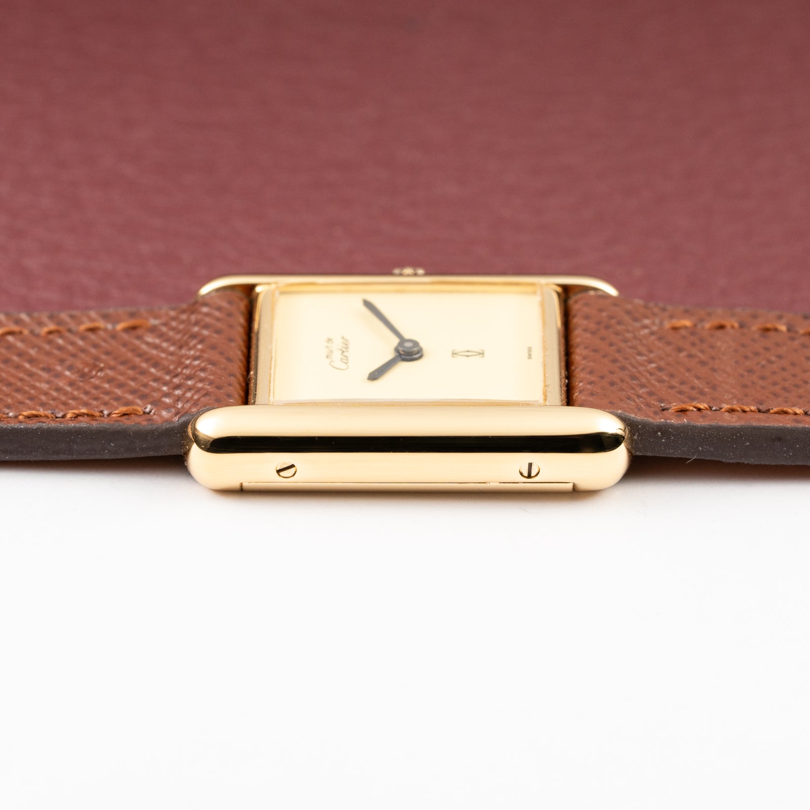 Cartier Tank Must de Lemon Dial Vermeil Full Set from 1979