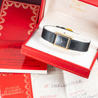 Cartier Tank Must de Vermeil Black 'Onyx' Dial Full Set Ref 3 66001 from 1984