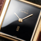 Cartier Tank Must de Vermeil Black 'Onyx' Dial Full Set Ref 3 66001 from 1984