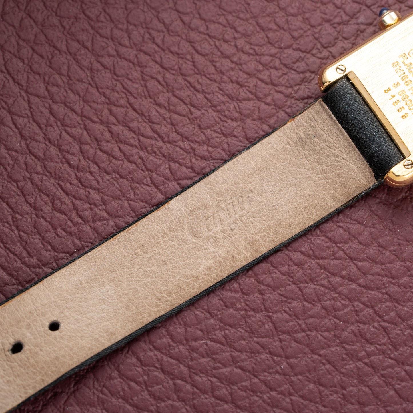 Cartier Tank Must de Vermeil Black 'Onyx' Dial Full Set Ref 3 66001 from 1984