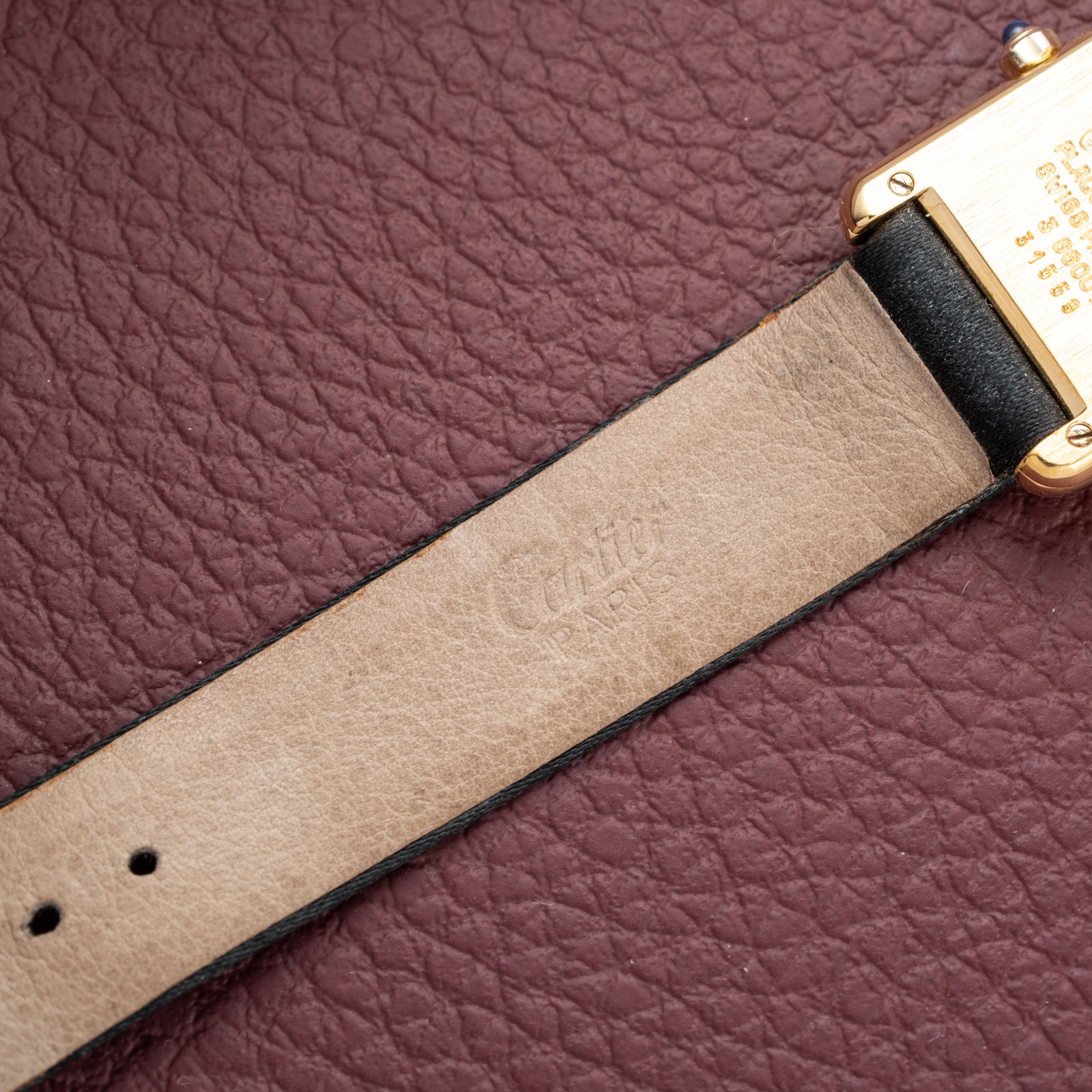 Cartier Tank Must de Vermeil Black 'Onyx' Dial Full Set Ref 3 66001 from 1984