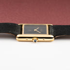 Cartier Tank Must de Vermeil Black 'Onyx' Dial Full Set Ref 3 66001 from 1984