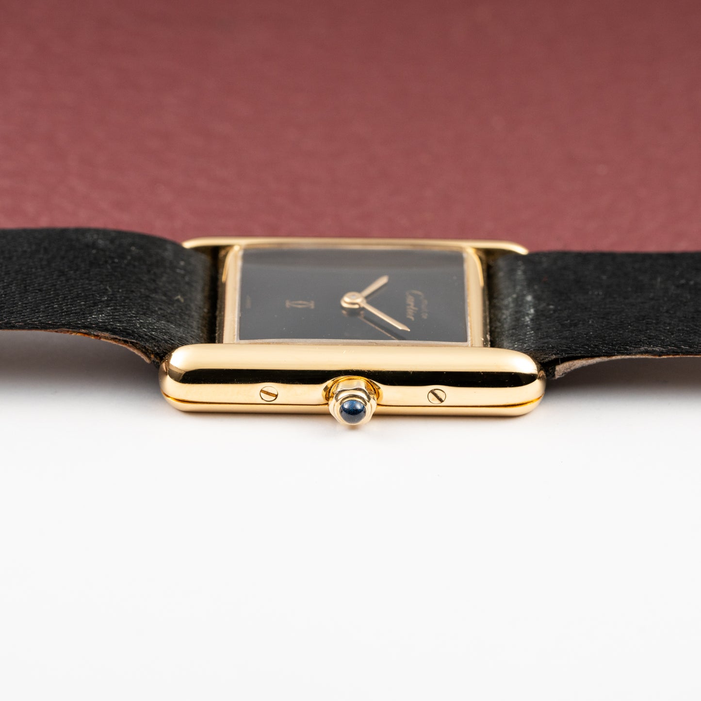 Cartier Tank Must de Vermeil Black 'Onyx' Dial Full Set Ref 3 66001 from 1984