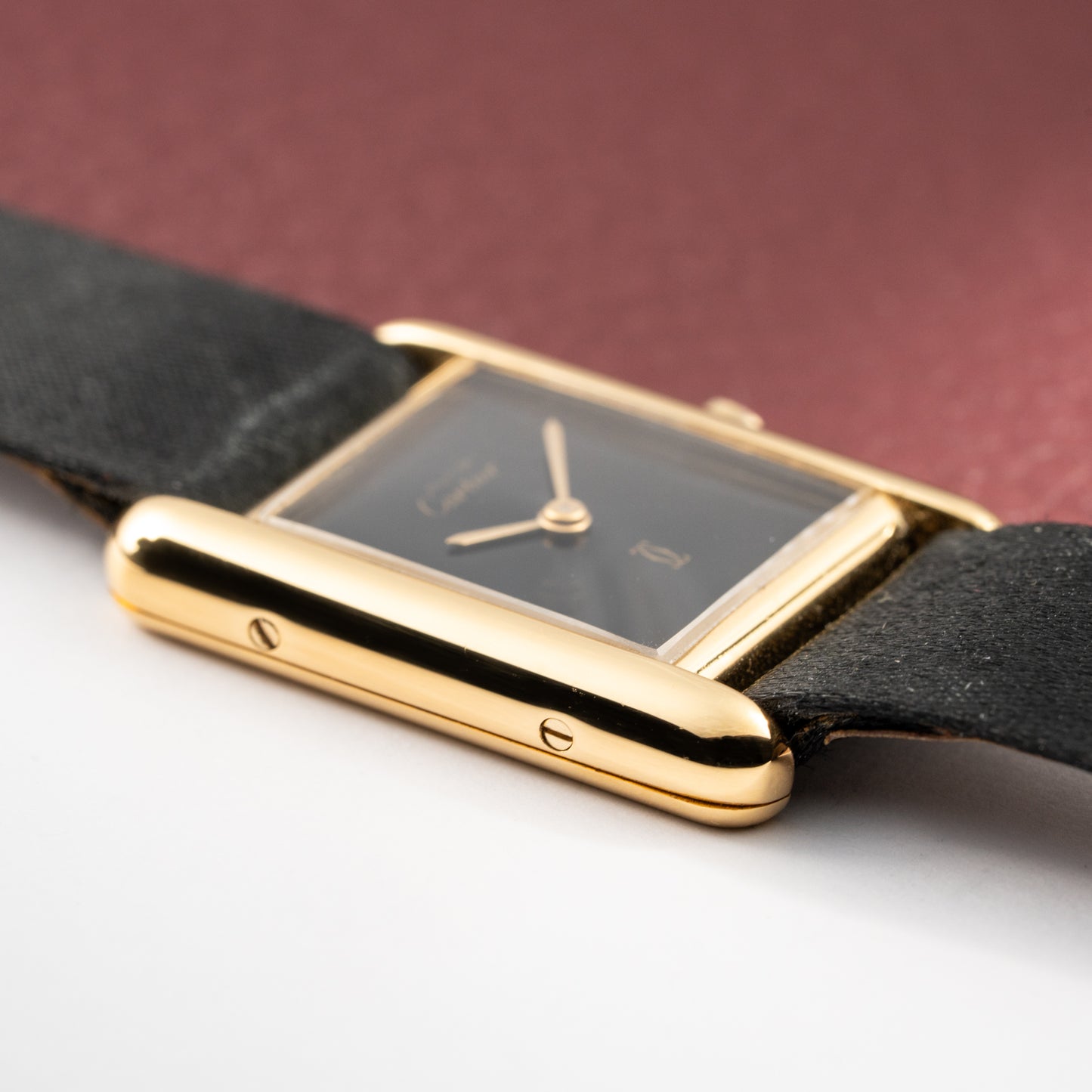 Cartier Tank Must de Vermeil Black 'Onyx' Dial Full Set Ref 3 66001 from 1984