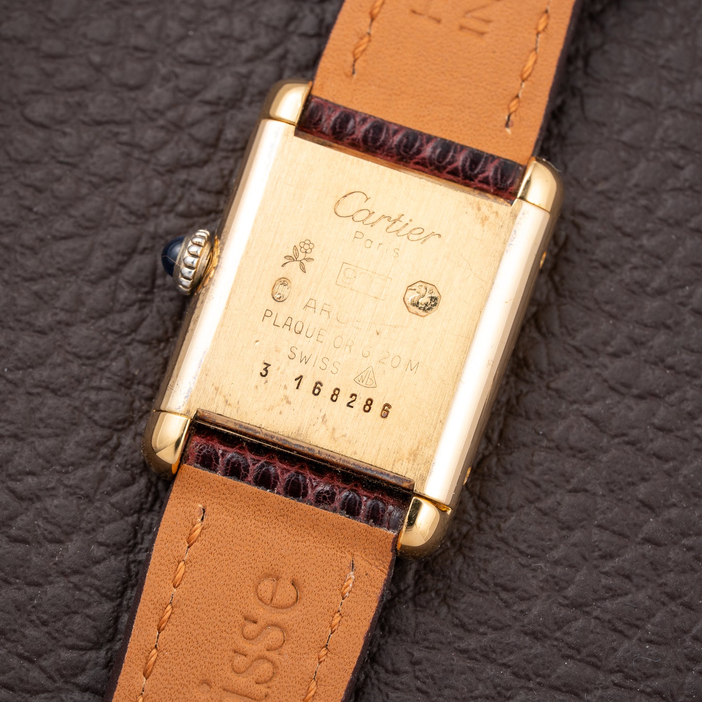 Cartier Must de Roman Lemon Dial Vermeil PM 1980s