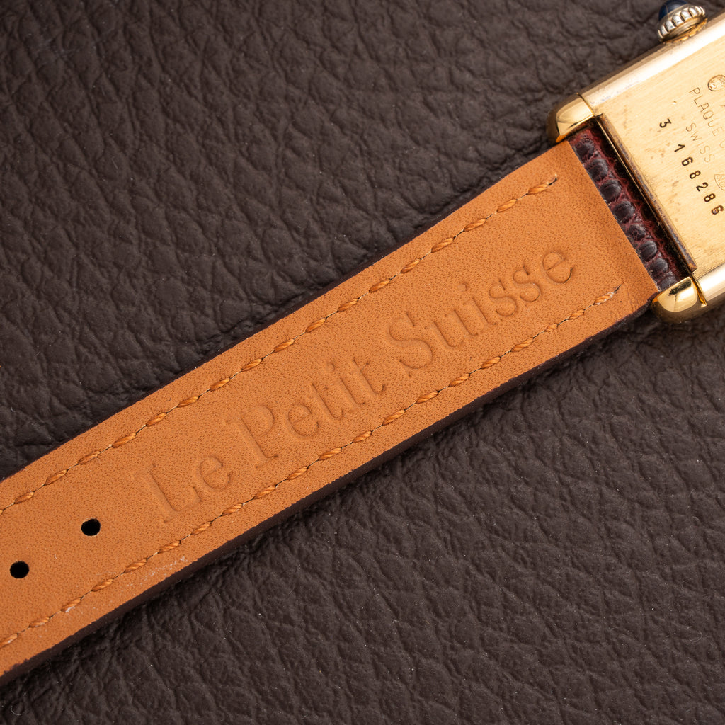 Cartier Must de Roman Lemon Dial Vermeil PM 1980s