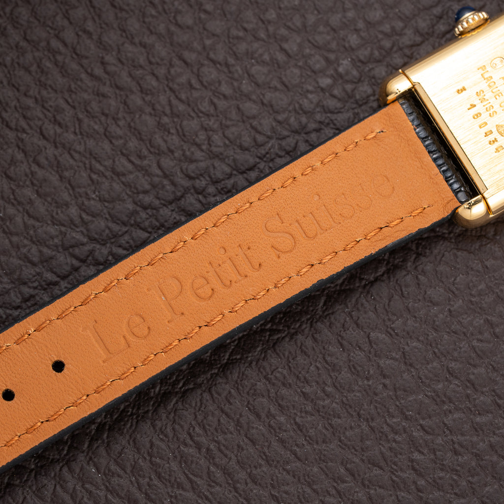 Cartier Tank Must de Roman Lemon Dial Vermeil PM 1980s