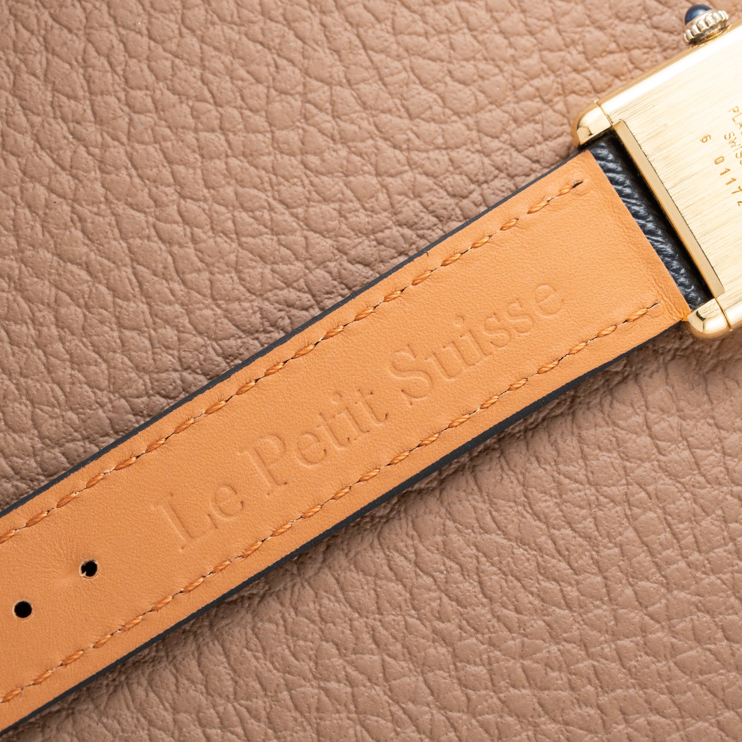 Cartier Tank Must de Black Roman Vermeil GM 1980s