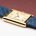 Cartier Tank Must de Vermeil Lemon Roman Diam GM 1980s