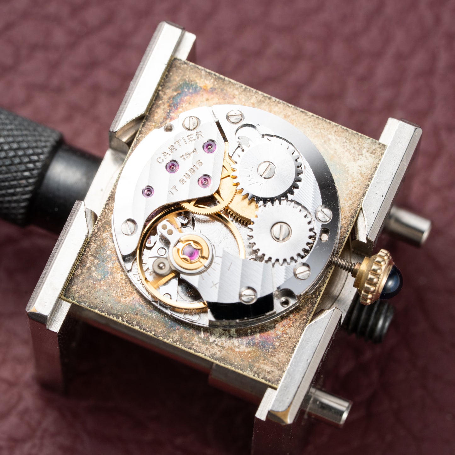 Cartier Tank Must de Roman Lemon Dial Vermeil from 1980s