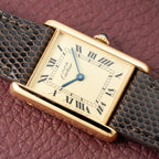 Cartier Tank Must de Roman Lemon Dial Vermeil from 1980s