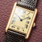 Cartier Tank Must de Roman Lemon Dial Vermeil from 1980s